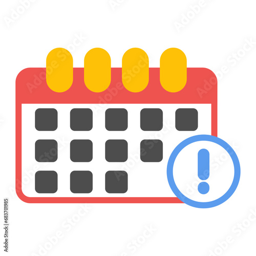 Expiry Date Info Flat Multicolor Icon