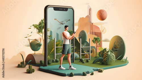 sports mobile app illustration