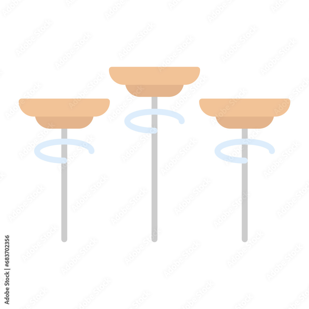 Spinning Plates Flat Multicolor Icon