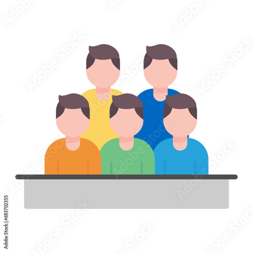 Spectator Flat Multicolor Icon