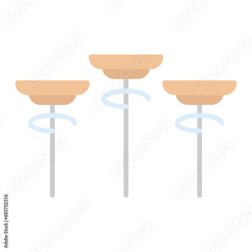 Spinning Plates Flat Multicolor Icon