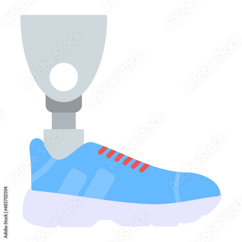 Amputee Flat Multicolor Icon