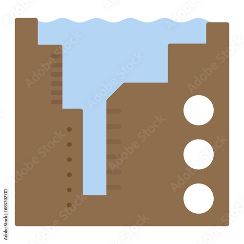 Freediving Flat Multicolor Icon