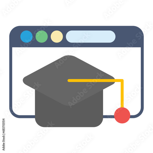 Courses Flat Multicolor Icon