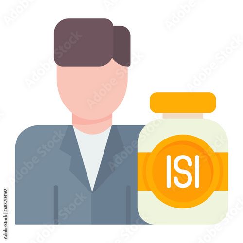 Employer Sponsored Insurance Flat Multicolor Icon