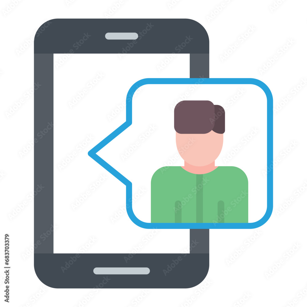 Social Media Recruitment Flat Multicolor Icon Social Media Recruitment Flat Multicolor Icon