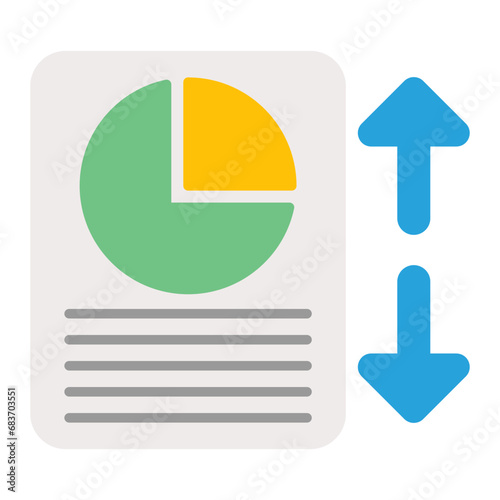 Equity Statement Flat Multicolor Icon