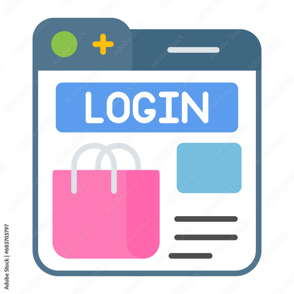 Login Flat Multicolor Icon Login Flat Multicolor Icon