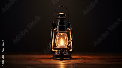 a glass lantern with a light inside