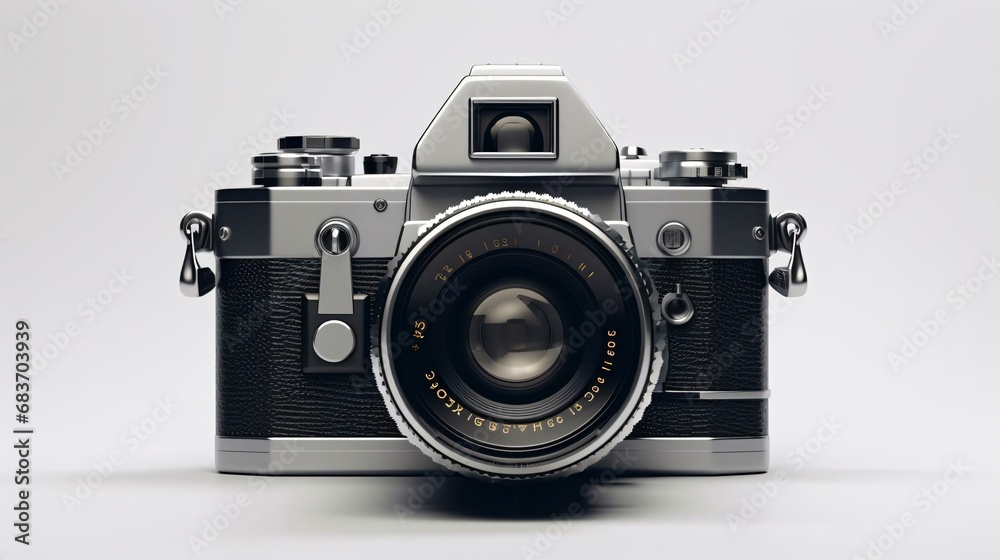 a black and silver camera