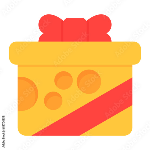 Gift Flat Multicolor Icon