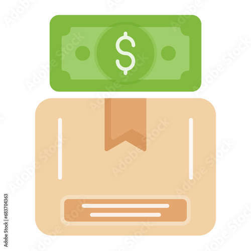 Pay Upon Delivery Flat Multicolor Icon