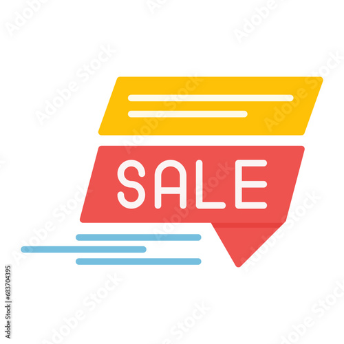 Clearance Sale Flat Multicolor Icon