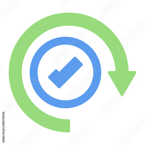 Recovery Flat Multicolor Icon