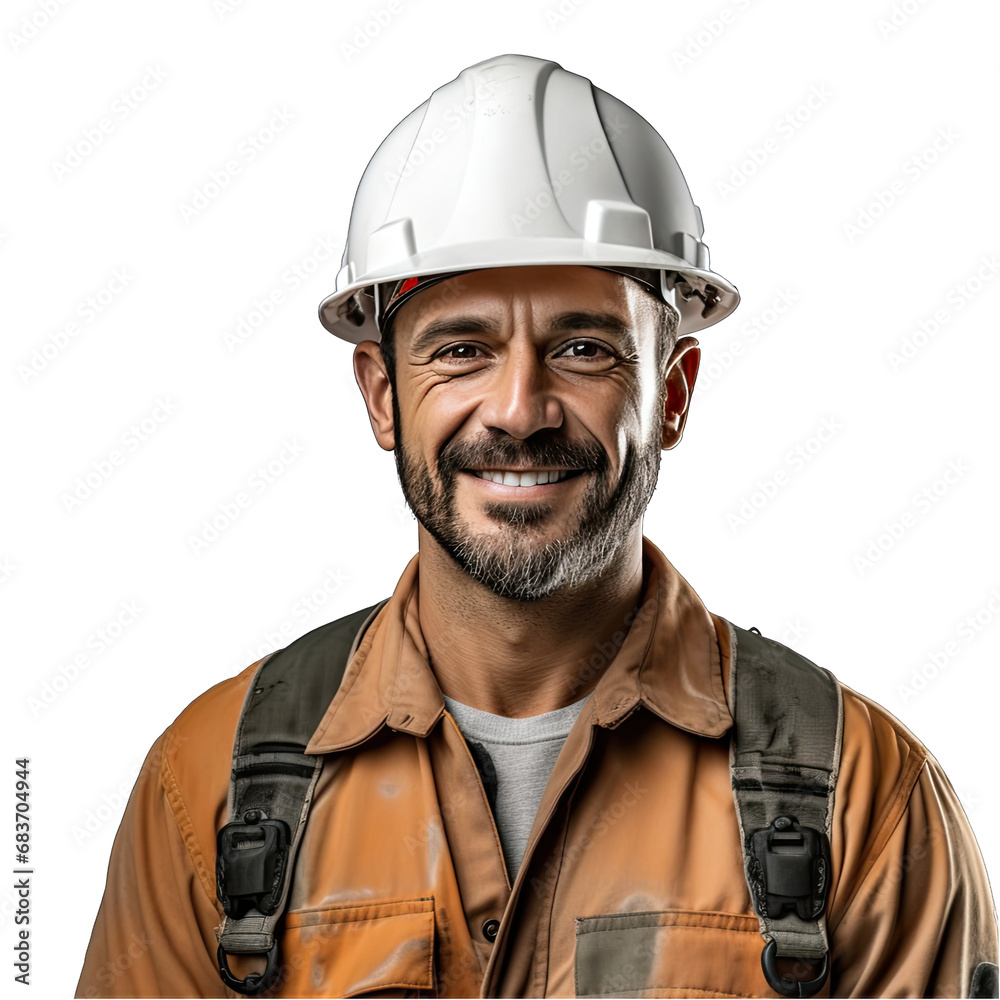 Hispanic Engineer with Safety Helmet and Blueprints Isolated on Transparent or White Background, PNG Hispanic Engineer with Safety Helmet and Blueprints Isolated on Transparent or White Background, PNG