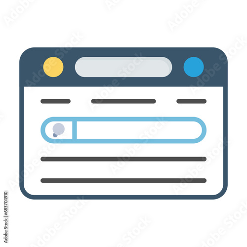 Search Engine Marketing Flat Multicolor Icon