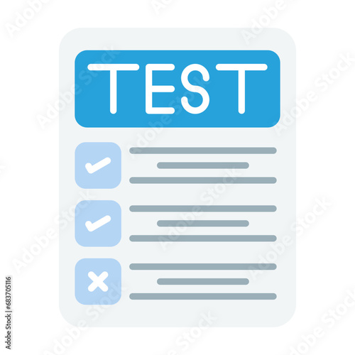 Testing Flat Multicolor Icon