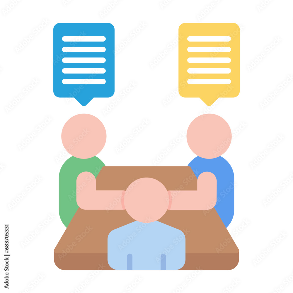 Consultation Flat Multicolor Icon Consultation Flat Multicolor Icon