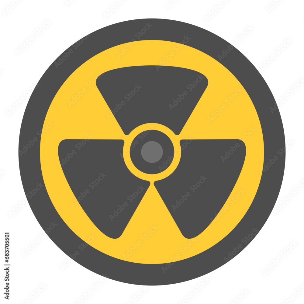 Radiation Flat Multicolor Icon Radiation Flat Multicolor Icon