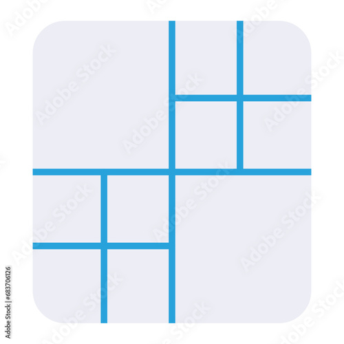 Golden Ration Flat Multicolor Icon