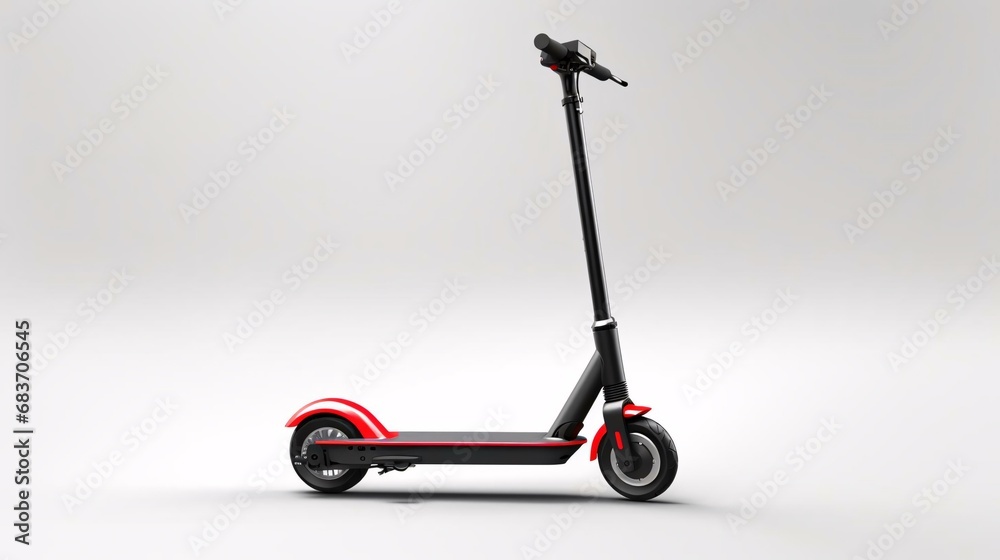 a red and black scooter