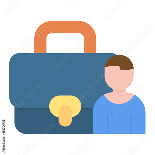 Broker Flat Multicolor Icon