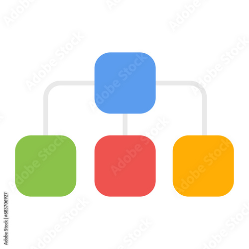 Organization Flat Multicolor Icon