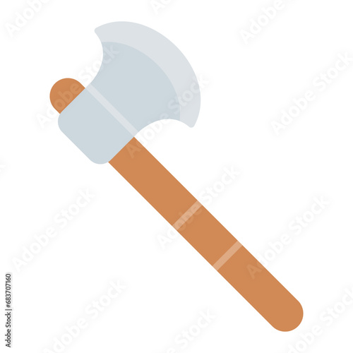 Hatchet Flat Multicolor Icon