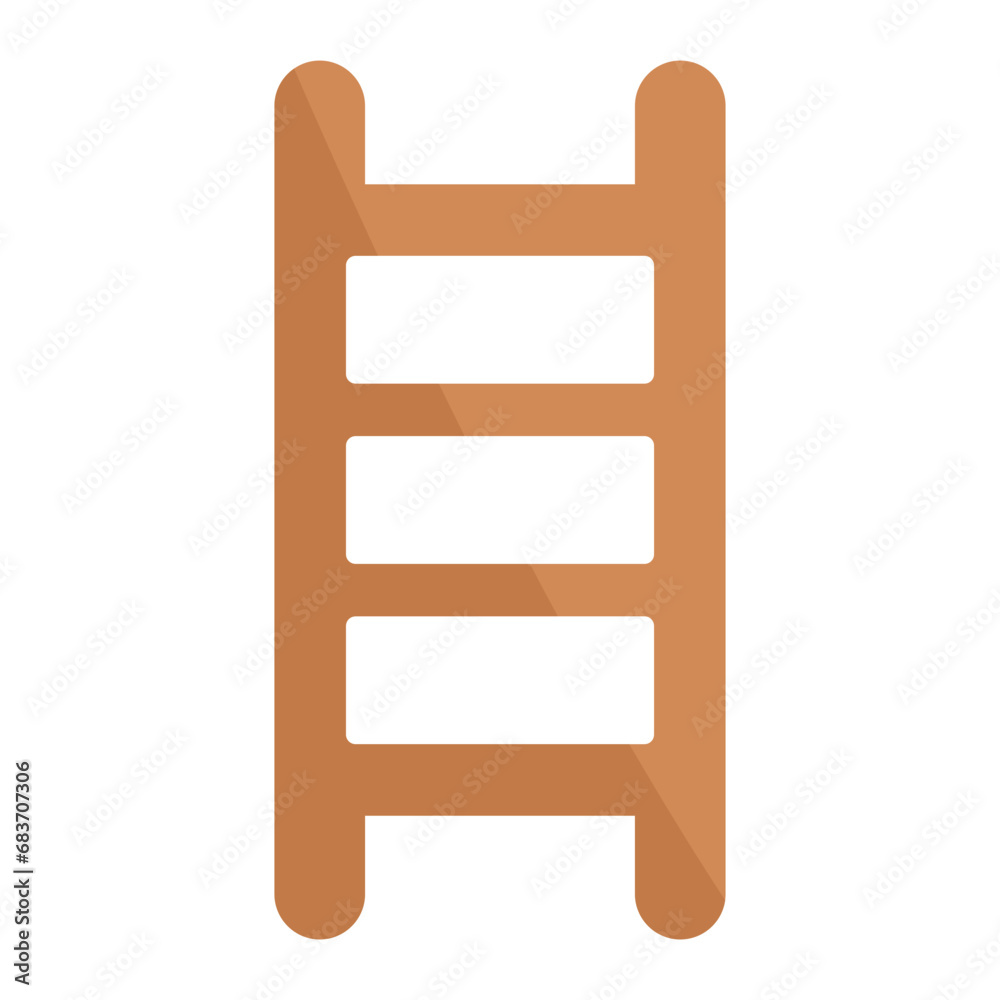 Stepladder Flat Multicolor Icon Stepladder Flat Multicolor Icon
