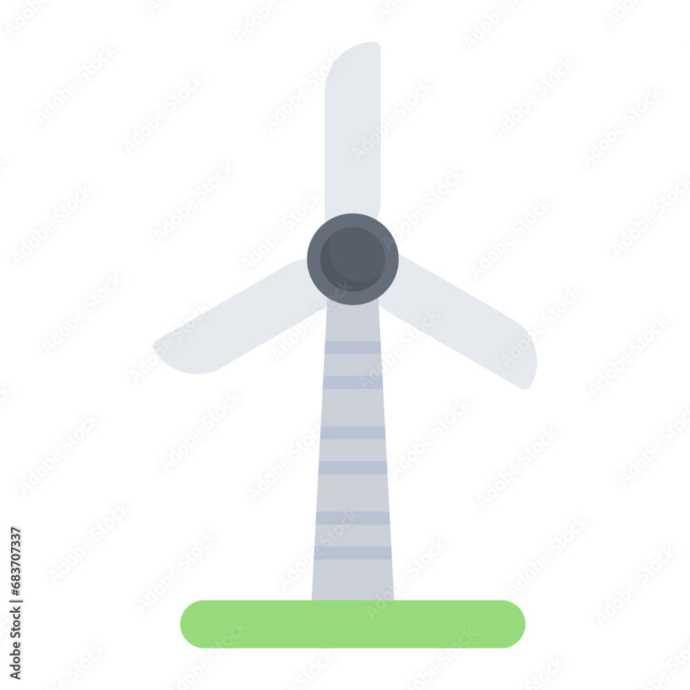 Windmill Flat Multicolor Icon Windmill Flat Multicolor Icon