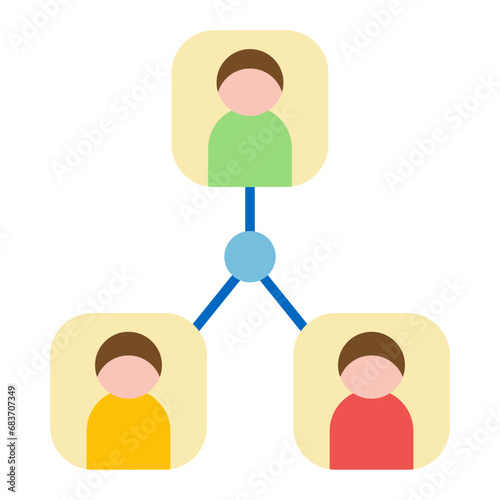 Third Party Flat Multicolor Icon