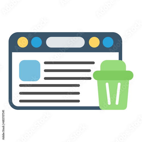 Data Erasure Flat Multicolor Icon
