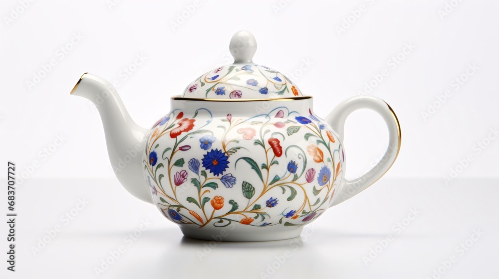 a teapot with flowers on it a teapot with flowers on it