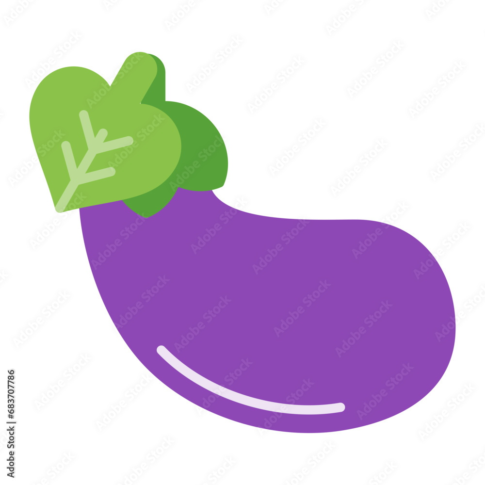 Eggplant Flat Multicolor Icon