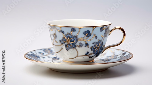 a cup with a flower design on it