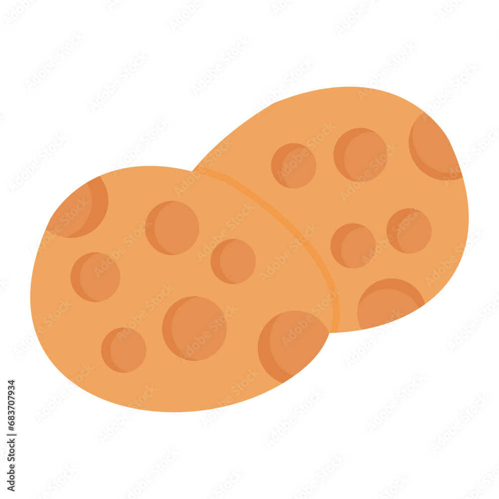 Potato Flat Multicolor Icon Potato Flat Multicolor Icon