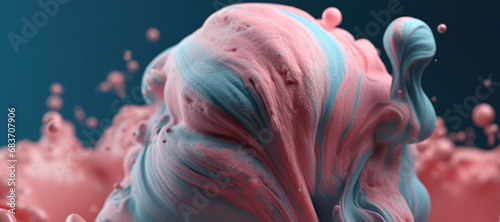 splash of colorful ice cream, vanilla blue, strawberry 6 photo