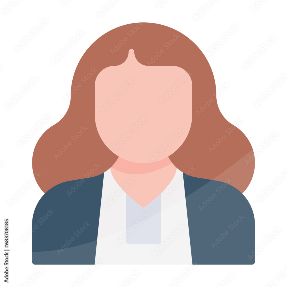 Lawyer Female Flat Multicolor Icon Lawyer Female Flat Multicolor Icon