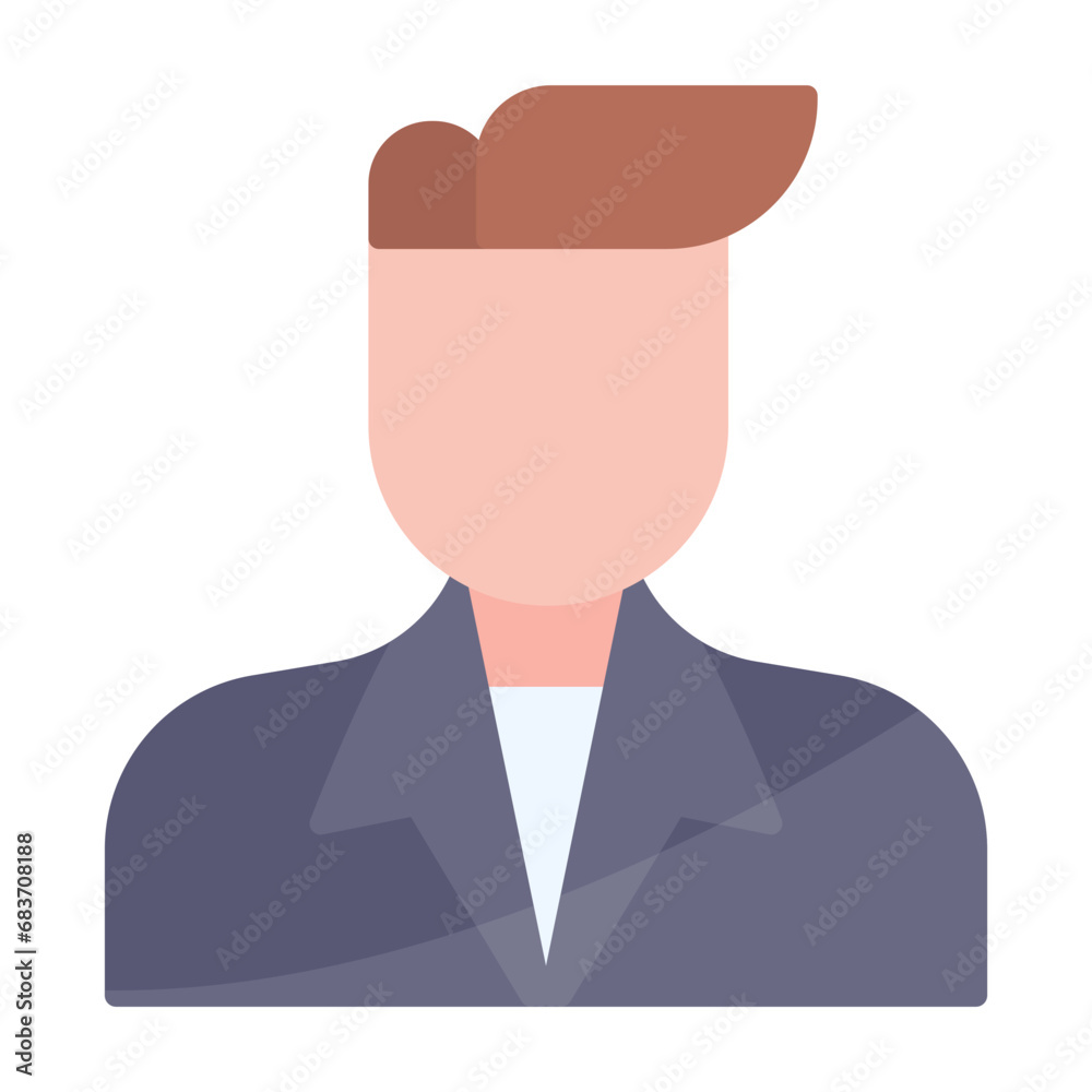 Manager Male Flat Multicolor Icon Manager Male Flat Multicolor Icon