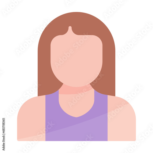 Sportswoman Flat Multicolor Icon