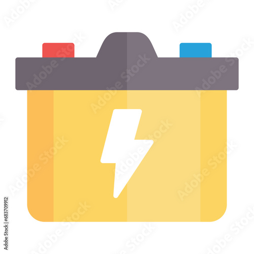 Accumulator Flat Multicolor Icon