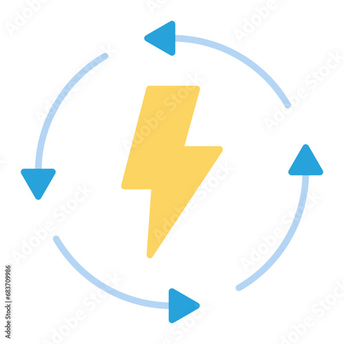 Energy Consumption Flat Multicolor Icon