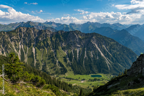 Mountain tour from Entschenkopf to Rubihorn and Gaisalpsee in the Allgau Alps near Reichenbach © mindscapephotos