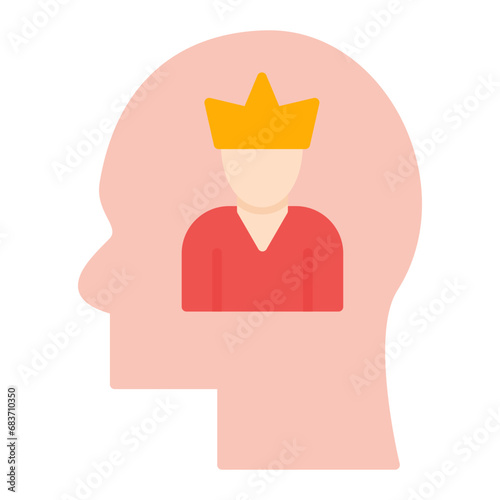 Narcissism Flat Multicolor Icon