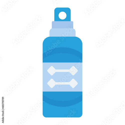 Hair Spray Flat Multicolor Icon