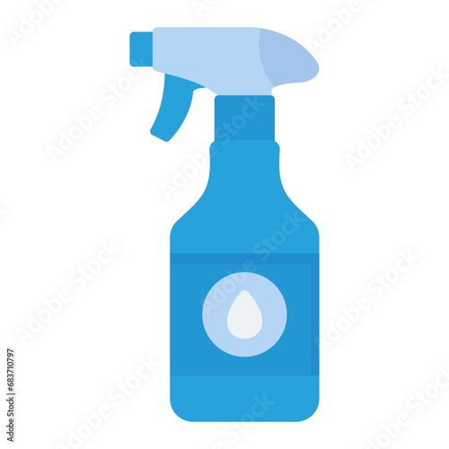 Water Spray Flat Multicolor Icon