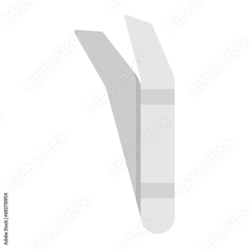 Tweezers Flat Multicolor Icon