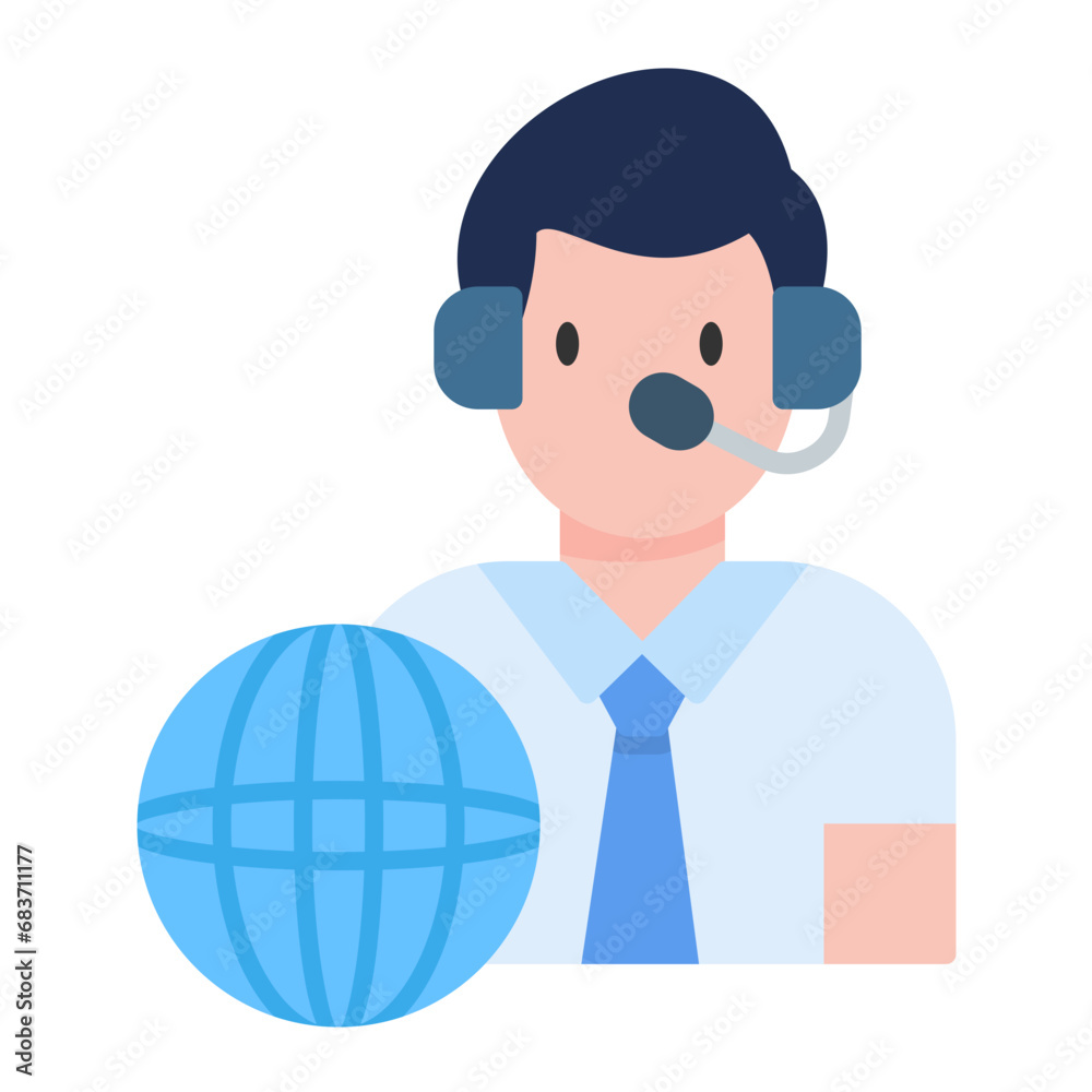 Interpreter Flat Multicolor Icon