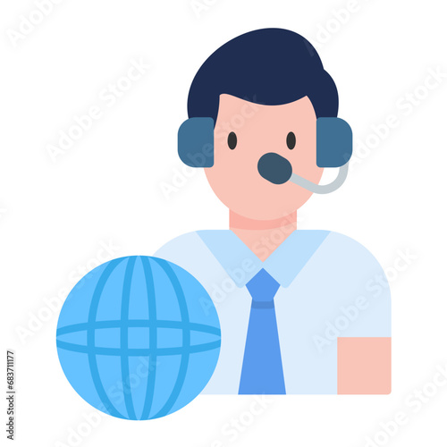Interpreter Flat Multicolor Icon