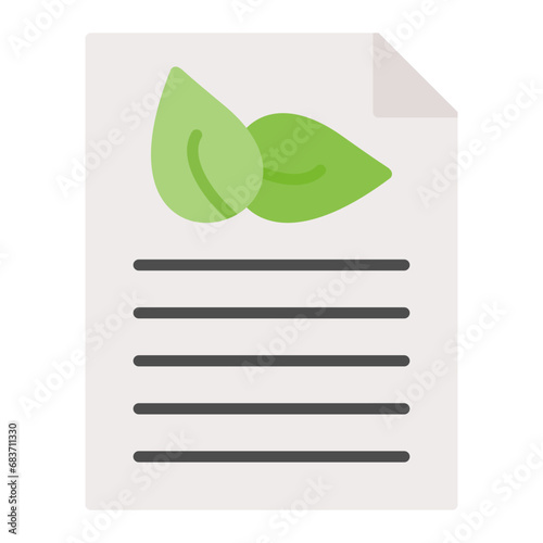 Biodegradable Paper Flat Multicolor Icon